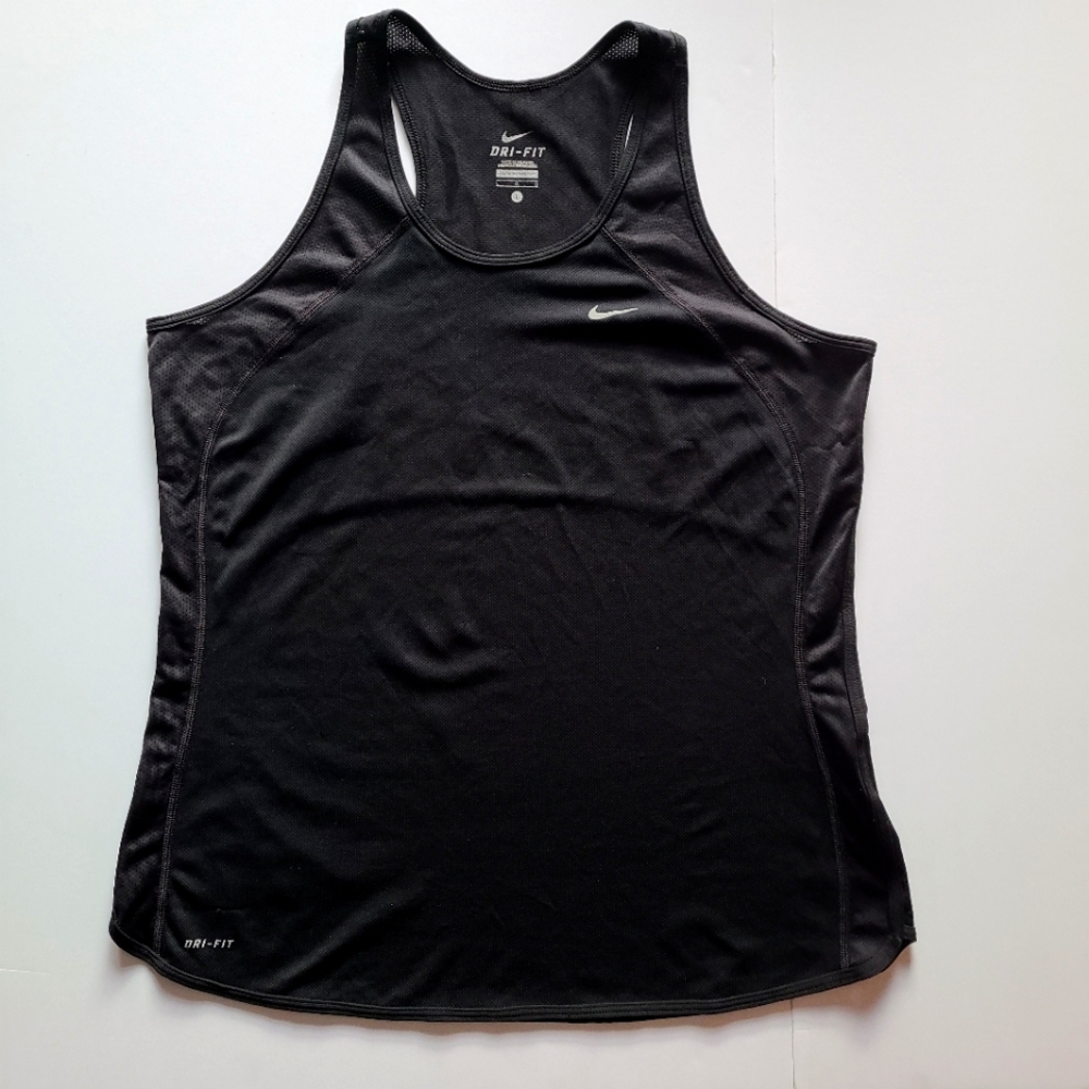 Nike Dri-fit Women's Racerback Tank Top Large Black